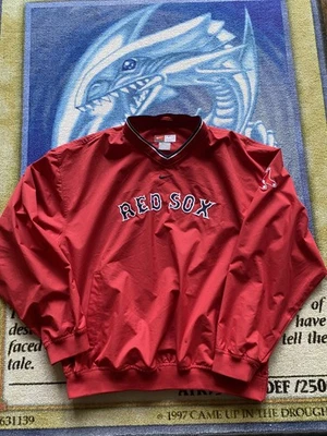 Новый без ценников винтажный мужской пуловер Nike Boston Red Sox ветровка L центр свуш MLB - Изображение 1 из 4