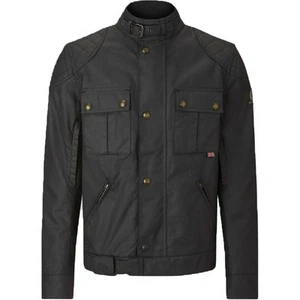 Belstaff Brooklands Motorbike Motorcycle Waxed Cotton Jacket Black - Picture 1 of 11