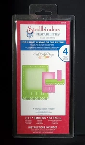 Spellbinders - 4 piece - Nestabilities - A2 Fancy Ribbon Threader Die-S5-135 - Picture 1 of 2