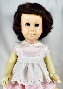 Mattel Chatty Cathy Doll Soft Face Brown Hair Blue Eyes 20in 1961 - Picture 1 of 19