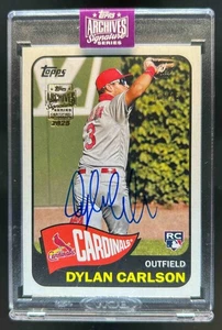 2025 Topps Archives Signature Series Dylan Carlson Autograph Auto #18/25 - Picture 1 of 2