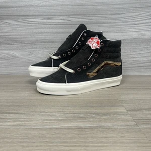 Vans Sk8-Hi Old Skool Trainers Size 8 High Top Mid New Denim Leopard Black Grey - Picture 1 of 13