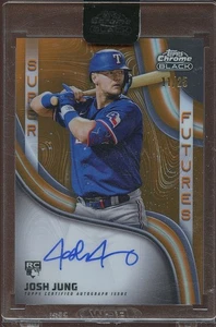 Josh Jung 2023 Topps Chrome Black Auto Autograph Orange RC Texas Rangers 11/25 - Picture 1 of 2