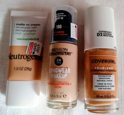 Revlon ColorStay Makeup Oily Skin SPF 15 180 Sand Beige MIX LOT  3pcs SEE PHOTOS - Image 1 of 2