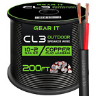 GearIT 10/2 Speaker Wire (200 Feet) 10 Gauge (Copper Clad Aluminum) - Outdoor Di