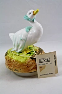 Caja de música giratoria Schmid Beatrix Potter Rebeccah charco pato - Imagen 1 de 9