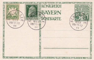 Schöne alte Ganzsache Bayern / Stempel Schliersee 1911 - Picture 1 of 2