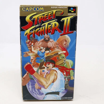 VINTAGE 1993 CAPCOM NINTENDO SNES SUPER FAMICOM STREET FIGHTER II 2 GAME JAPAN - Image 1 of 4