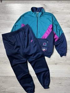 Rare Vintage 80s Nike Beaverton Oregon Retro Track Suit Top & Pants Men’s Size M - Picture 1 of 24