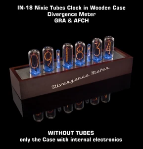 IN-18 Nixie Tubes Clock in Wooden Case Divergence Meter [WITHOUT TUBES] GRA&AFCH - Picture 1 of 10