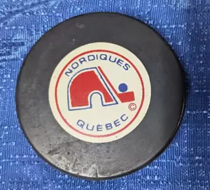 NHL Quebec Nordiques Viceroy / Inglasco Approved Game Puck 1980-84 V4 Slug - Bild 1 von 3