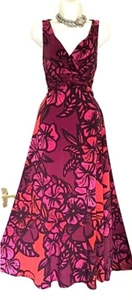 KALIKO FLORAL PRINT JERSEY MAXI PARTY DRESS SIZE 10 - Picture 1 of 6