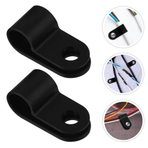 100 Pcs Cable Clamp Buckle Clamps Fasteners Clips for Cord Management - Afbeelding 1 van 12
