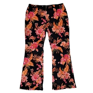 Corduroy High Rise Flare Pants Sizes XXL (19) Juniors Floral No Boundaries - Picture 1 of 5