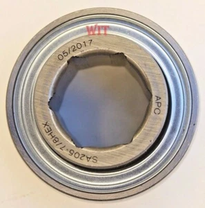 Premium SA205-7/8HEX Insert Bearing SA205 w/7/8" HEX Bore & Extended Inner Ring - Picture 1 of 5