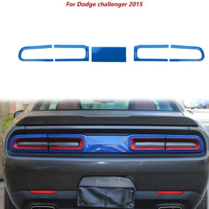 Marco de embellecedor de cubierta de lámpara de luz trasera de coche para Dodge Challenger 2015+ accesorios azules - Imagen 1 de 11