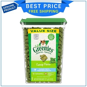 Greenies Feline Dental Treats Catnip Flavour 277 GM For Cats - Picture 1 of 2