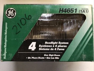 NEW GE H4651 Replacement Headlight Headlight System 12 V 50 W 2 Prong Base - Image 1 of 2