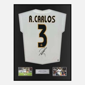 Camiseta enmarcada firmada por Roberto Carlos Real Madrid liquidación [clásica] - Imagen 1 de 5