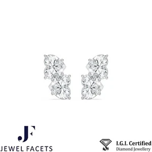 IGI Certified 2.00 Ct Lab Grown VVS-VS Diamond Stud in 14k White Gold - Picture 1 of 4