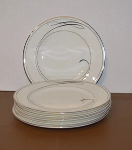 6 Waterford China Ballet Ribbon Salad / Dessert Plates  8"  Fine Bone China - Picture 1 of 7