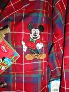 XXS 2/3 Mickey Mouse Plaid Embroidered Pajama's NWT Disney Store - Picture 1 of 3