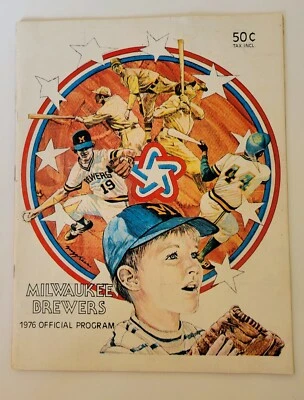 1976 Official Program Milwaukee Brewers vs. Boston Red Sox  Unscored - Image 1 of 4
