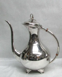 MID CENTURY EUGEN FERNER GERMANY STERLING SILVER LONG SPOUT TEA POT - Picture 1 of 4