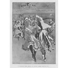 Covent Garden Clarkson Prize Couple At Costume Ball - Antique Print 1900