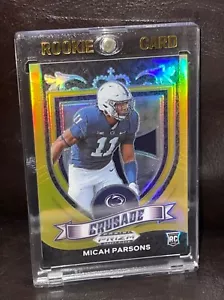 MICAH PARSONS ROOKIE CARD RC CRUSADES 2021 GOLD PRIZM DP #’d 5/10 SSP - Picture 1 of 2