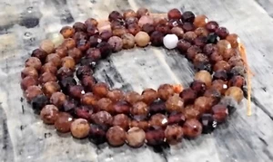Natural Faceted Mozambique Orange Garnet, 3mm, Approx 105pcs Free postage Oz - Picture 1 of 4