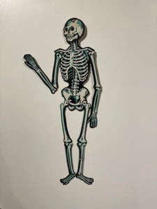 Vintage Beistle Halloween Skeleton Diecut Decoration Made In USA 22" - Picture 1 of 8
