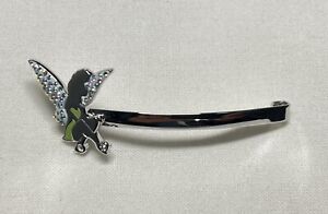 SWAROVSKI Disney Green Tinker Bell Crystal Hair Barrette Clip - 2.5 Inch Clip