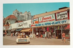Cartolina Atlantic City Center City Boardwalk New Jersey NJ UNP Koppel c1960s - Foto 1 di 2