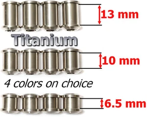4/5 Chainring Bolts in TITANIUM - heat shield, 43% lighter, 3 lengths, 4 colors! - Picture 1 of 26