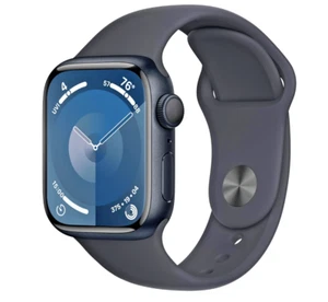 Apple Watch Series 9 GPS 41mm Midnight Aluminum Case w Sport Band S/M MR8W3LW/A - Zdjęcie 1 z 6
