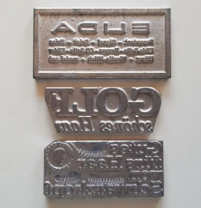 3x alter Druckstempel Reklame Werbung Klischee Druckplatte #011 - Bild 1 von 6