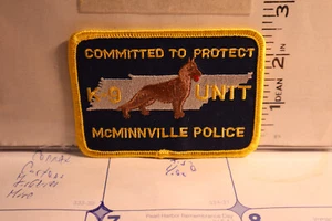 police patch MCMINNVILLE POLICE OREGON K9 UNIT - Picture 1 of 1
