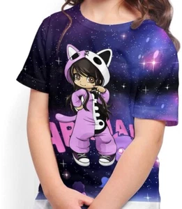Aphmau Girls Shirt by BAOSHIDI, Size XS, 3D Graphic Print, Cosmic, Short Sleeve - Picture 1 of 8