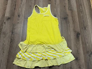 SO Dress, Girl's Size 10, Yellow, Sleeveless, Ruffled Hem Striped - Picture 1 of 8