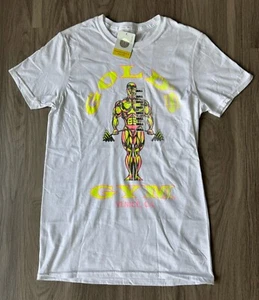 Gold's Gym Venice California T-Shirt Mens Small White NWT - Picture 1 of 5