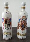 Zwei Keramik Flaschen handbemalt, Anis de Chincho, Anis Castillo de Chichon