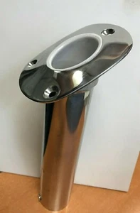 SOPORTE CAÑA DE PESCAR ACERO INOXIDABLE SEACHOICE 89021 AL RAS 30 GRADOS BOTE POSTE HD  - Imagen 1 de 4