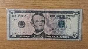 2013 ABRAHAM LINCOLN FIVE DOLLAR BILL FANCY TRINARY 3 OF A KIND (X2) 81199819 - Picture 1 of 4