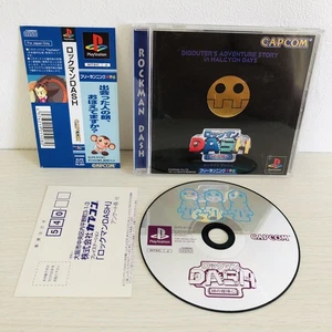 PS1 ROCKMAN DASH Megaman Capcom Obi 1997 PlayStation - Picture 1 of 24