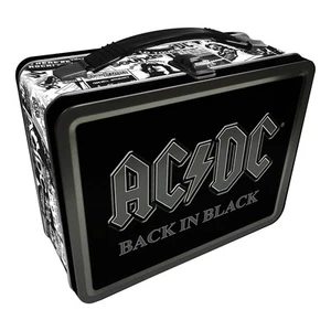 Caja divertida AC/DC trasera en lata negra para llevar todo - Imagen 1 de 1