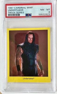 PSA 8 1997 ENTERRADOR Wrestlemania WWE WWF Mark Calaway Trivia Game Cardinal Foto 1 de 2