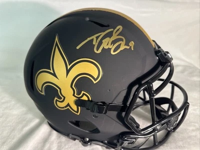 Drew Brees Signed New Orleans Saints Full Size Helmet Speed Eclipse BAS AUTO - Image 1 of 4