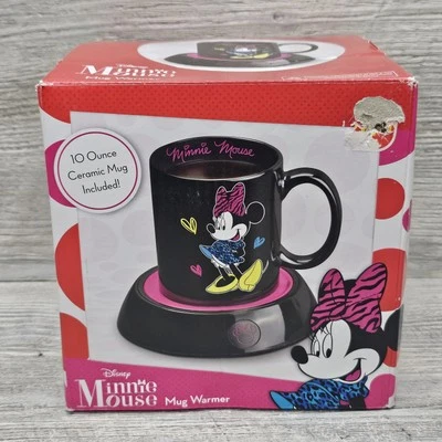 Disney Minnie Mouse электрическая кружка подогреватель 10 унций керамический кофе чашки комплект черный розовый - Изображение 1 из 4