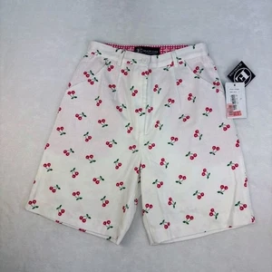 Main Line Eagle's Eye Kirschmuster hoch geschnittene Chino Golfshorts weiß Größe 6 - Bild 1 von 10